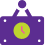 purple business hour sign with green clock icon